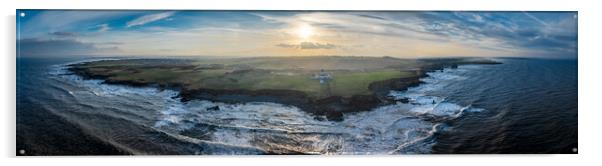 Souter Lighthouse Panorama Acrylic by Apollo Aerial Photography