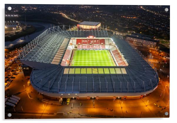 Stadium of Light Haway The Lads Acrylic by Apollo Aerial Photography