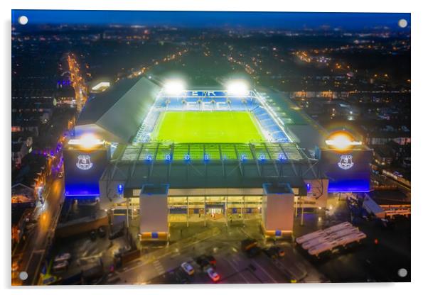 Goodison Park Acrylic by Apollo Aerial Photography