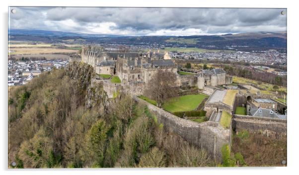 Stirling Castle Aerial View Acrylic by Apollo Aerial Photography