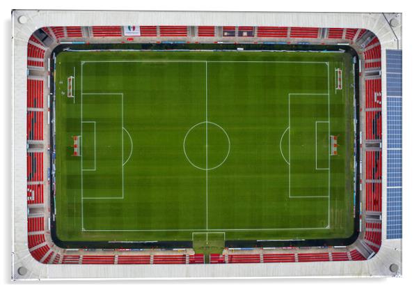 Football Pitch Acrylic by Apollo Aerial Photography
