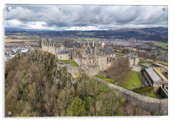 Stirling Castle Aerial View Acrylic by Apollo Aerial Photography