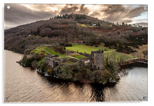 Urquhart Castle Loch Ness Acrylic by Apollo Aerial Photography