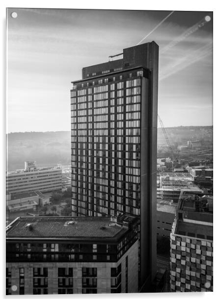 St Pauls Tower Sheffield Acrylic by Apollo Aerial Photography