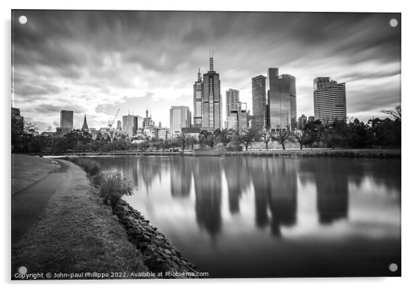 Melbourne Reflections Acrylic by John-paul Phillippe
