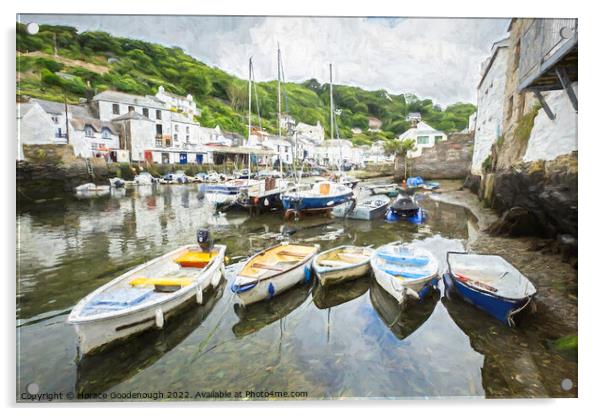  Polperro Harbour Acrylic by Horace Goodenough