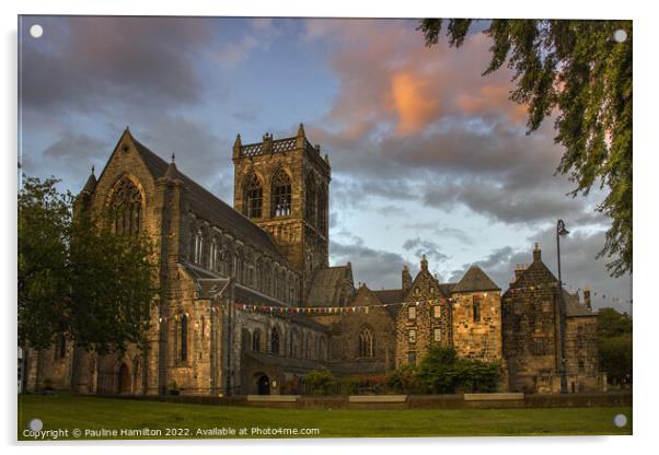 Paisley Abbey in Scotland  Acrylic by Pauline Hamilton