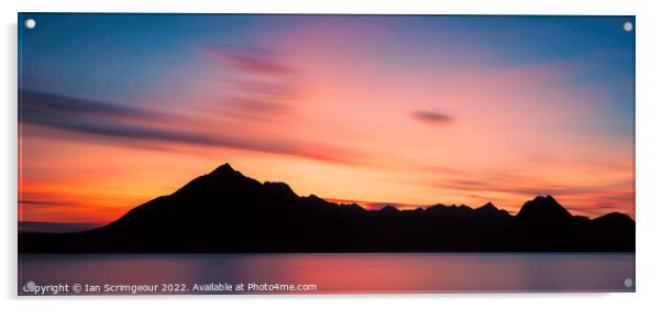 Cuillin Sunset Acrylic by Ian Scrimgeour