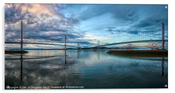 Three Bridges Acrylic by Ian Scrimgeour