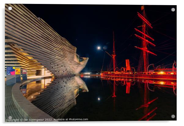 Victoria & Albert Museum with the RRS Discovery  Acrylic by Ian Scrimgeour