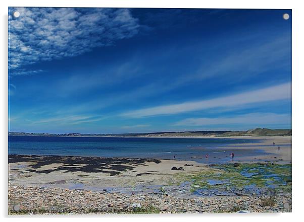 Scottish beach on a sunny day Acrylic by Mark Houghton