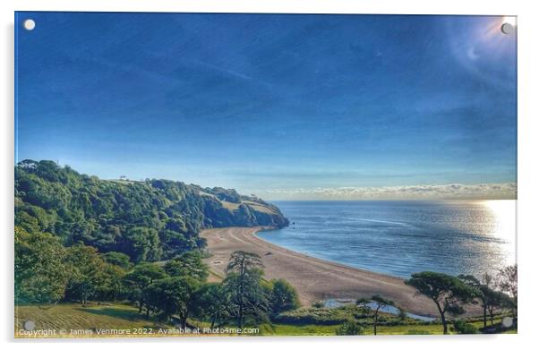 Blackpool Sands, Stoke Fleming; Nr Dartmouth Acrylic by  Ven Images