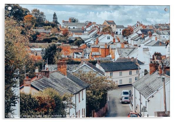 Bradninch from Cullompton Hill Acrylic by Adrian Burgess