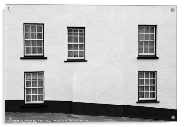 Five Windows, Devon Acrylic by Adrian Burgess
