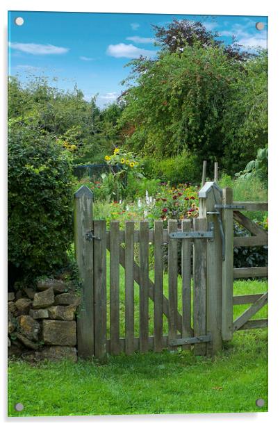 A Cotswold Garden Gate Acrylic by Zenith Photography