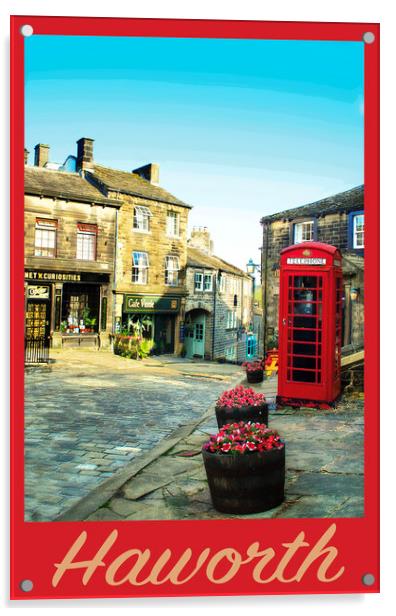 Haworth Travel Poster Acrylic by Zenith Photography