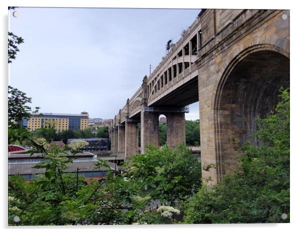 High Level Bridge Acrylic by Richard Fairbairn