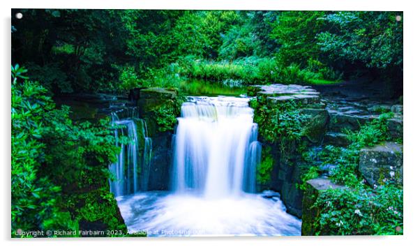 Waterfall Acrylic by Richard Fairbairn