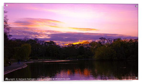 Sunset Acrylic by Richard Fairbairn