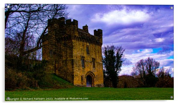 Morpeth Castle Acrylic by Richard Fairbairn