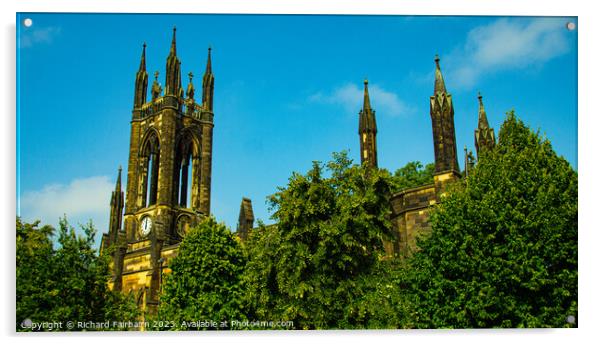 St Thomas' Church, Newcastle. Acrylic by Richard Fairbairn