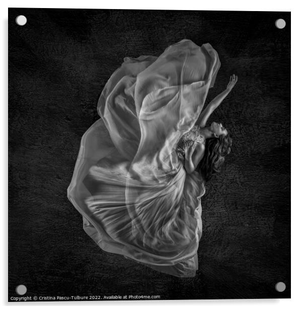 Dancer monochrome Acrylic by Cristina Pascu-Tulbure