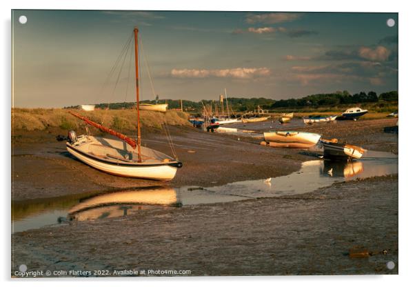 Mortson Quay, Norfolk  Acrylic by Colin Flatters