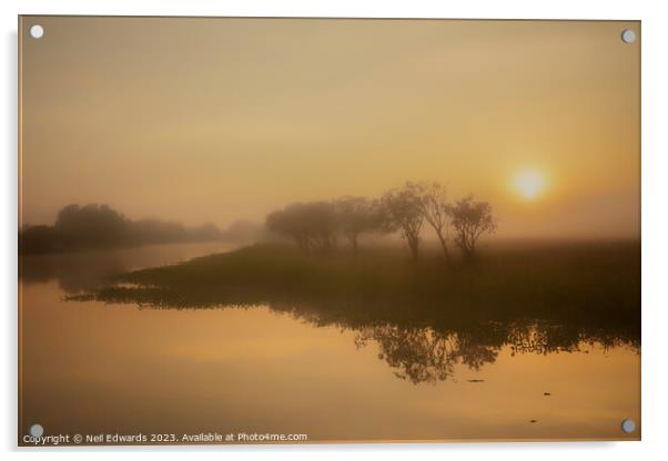 Sunset on Kakadu Cruise Acrylic by Neil Edwards