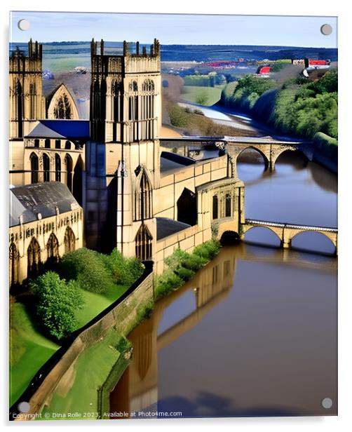 Durham City Cathedral View Acrylic by Dina Rolle