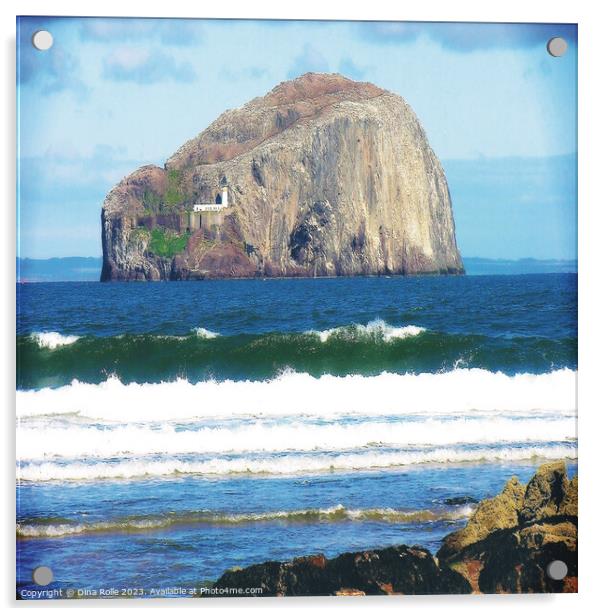 Bass Rock, Scotland Acrylic by Dina Rolle