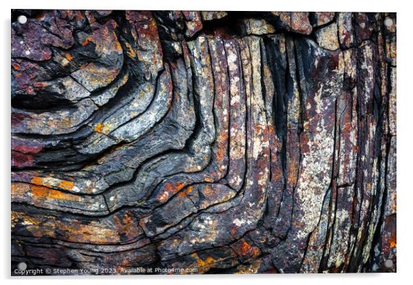 Geology Layers of Rock Acrylic by Stephen Young