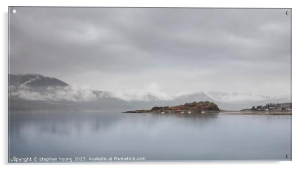 Lochcarron, Highlands of Scotland Acrylic by Stephen Young