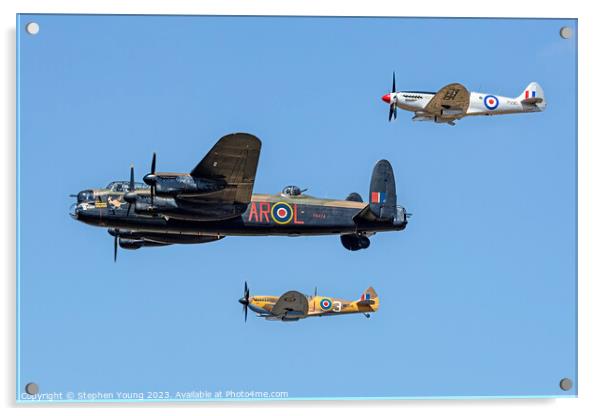The Royal Air Force Battle of Britain Memorial Flight (BBMF) Acrylic by Stephen Young