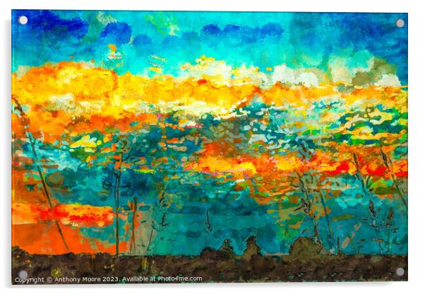 Abstract Sunset. Acrylic by Anthony Moore