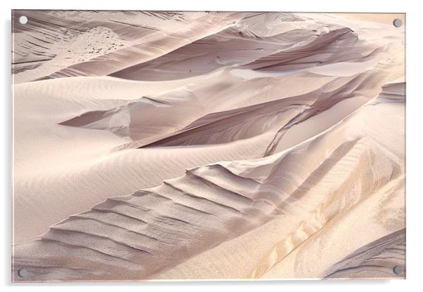 Serrated Lake Michigan Sand Acrylic by David Roossien