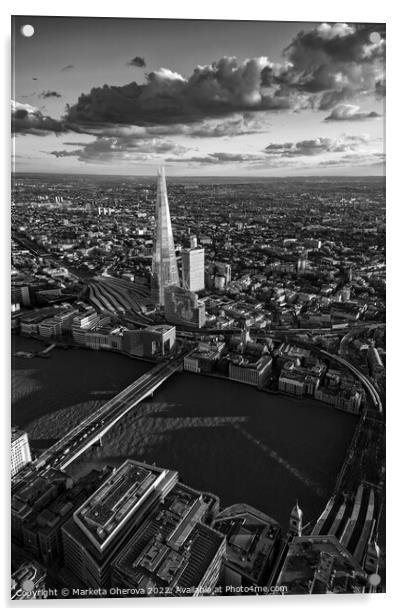 Aerial view London Landscape city financial Capital UK Acrylic by Spotmatik 