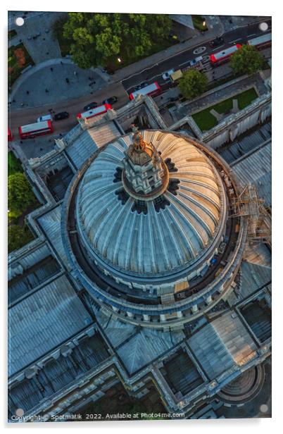 Aerial view London St Pauls Cathedral England UK Acrylic by Spotmatik 