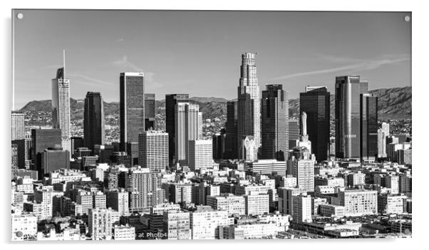 Aerial Los Angeles city skyscrapers California Acrylic by Spotmatik 