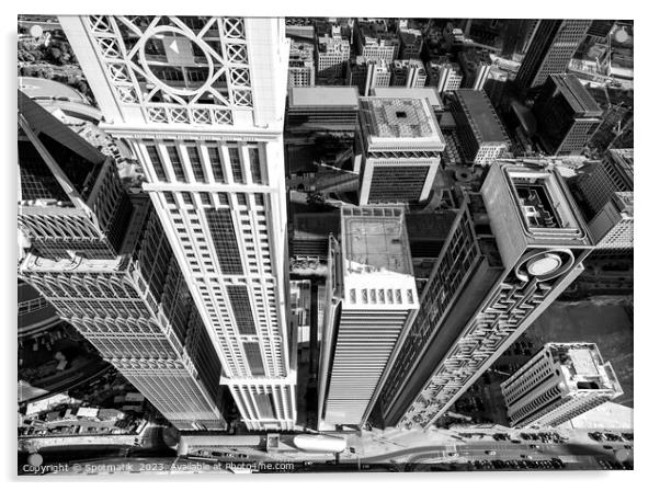 Aerial Dubai view of modern city skyscrapers Acrylic by Spotmatik 