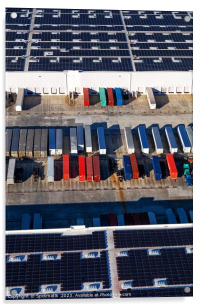 Los Angeles Global container solar power facility Western USA Acrylic by Spotmatik 