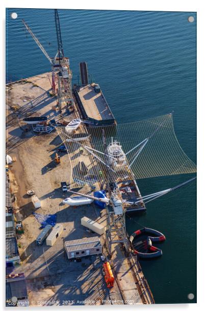 Aerial Mr Steven marine vessel recovery of SpaceX  Acrylic by Spotmatik 