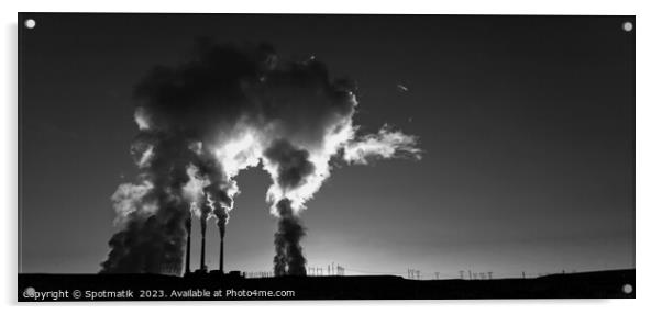 Power plant at sunrise Industrial complex Arizona America Acrylic by Spotmatik 