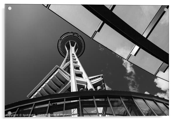 Seattle Space Needle tower and observation deck USA Acrylic by Spotmatik 