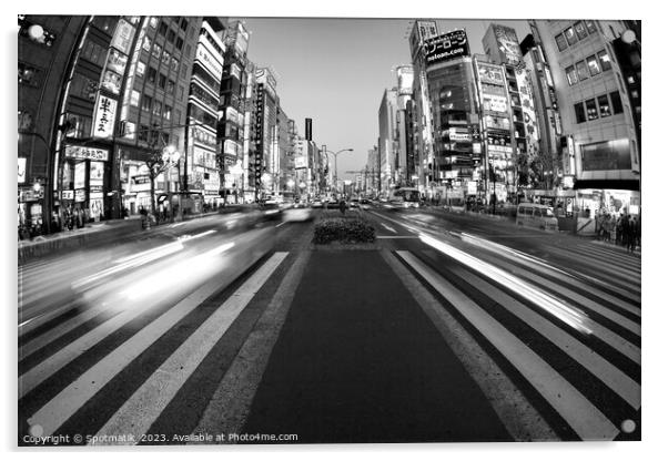 Tokyo Japan Ginza Shibuya district people pedestrian crossing  Acrylic by Spotmatik 