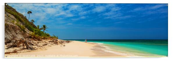 Panoramic paradise island travel destination in the Bahamas Acrylic by Spotmatik 