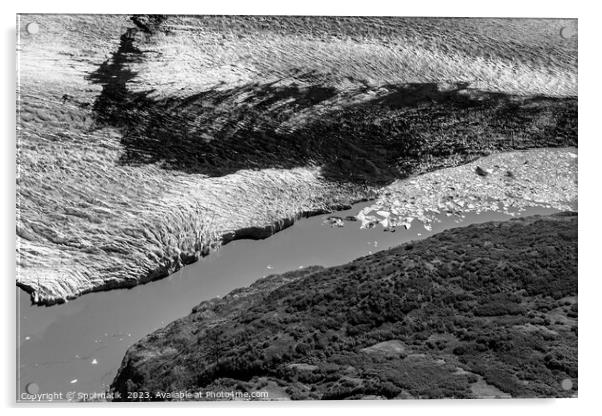 Aerial view Alaska USA glacier ice shelf environmental Acrylic by Spotmatik 