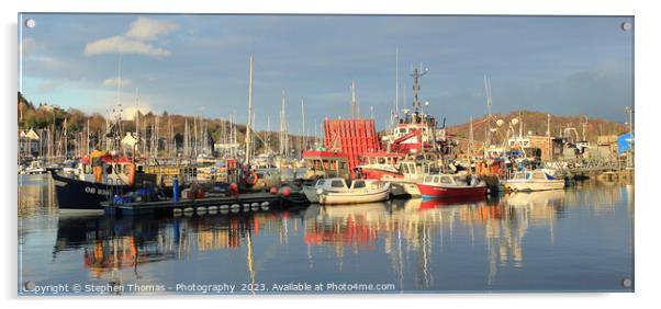Splendorous Tarbert Harbour, Scottish Highlands Acrylic by Stephen Thomas Photography 