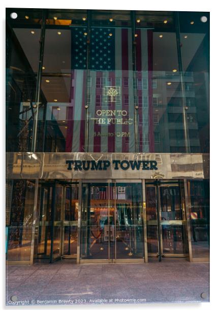 Trump Tower Acrylic by Benjamin Brewty