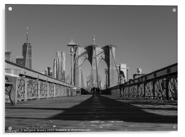 Brooklyn Bridge  Acrylic by Benjamin Brewty