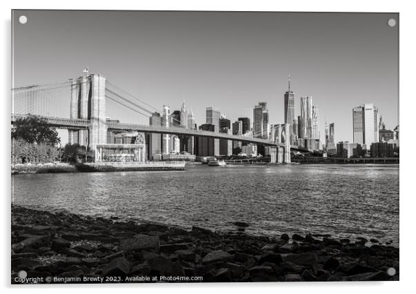NYC Skyline Acrylic by Benjamin Brewty